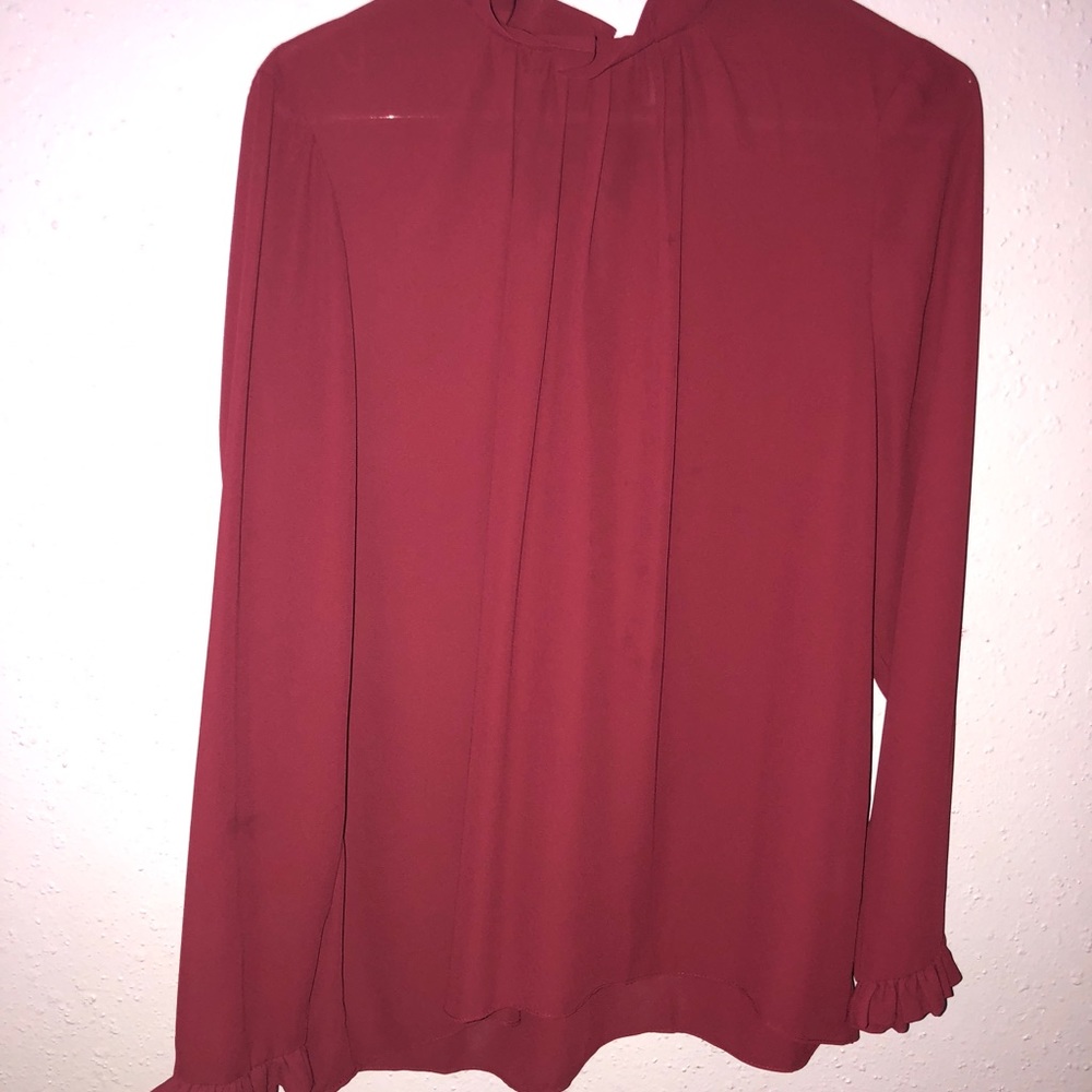 burgundy blouse